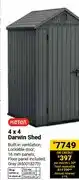 Builders Warehouse 4 x 4 Darwin Shed, Grey offer