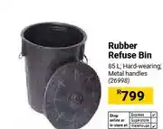 Builders Warehouse Rubber Refuse Bin 85 L offer