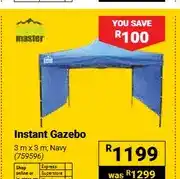 Builders Warehouse Instant Gazebo 3 m x 3 m Navy offer