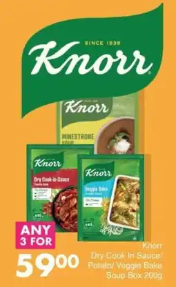 Save Knorr Dry Cook In Sauce/ Potato/ Veggie Bake Soup Box offer