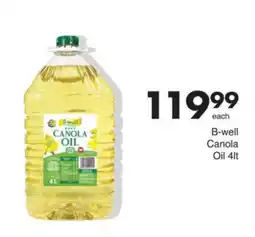 Save B-well Canola Oil offer