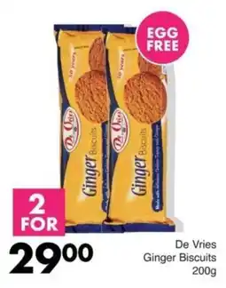Save De Vries Ginger Biscuits offer
