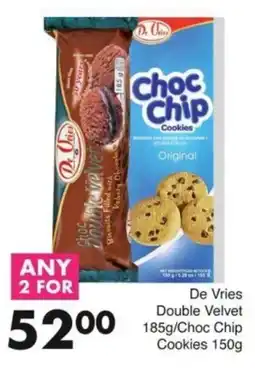 Save De Vries Double Velvet Choc Chip Cookies offer