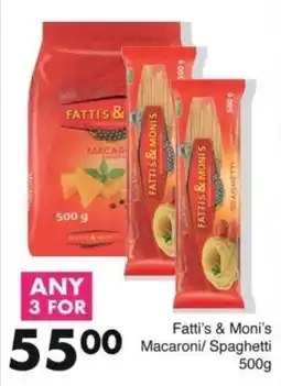 Save Fatti's & Moni's Macaroni/ Spaghetti offer
