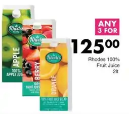 Save Rhodes 100% Fruit Juice offer