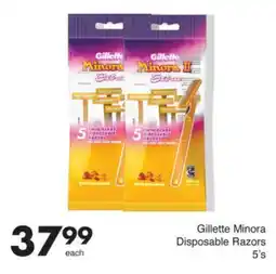 Save Gillette Minora Disposable Razors offer
