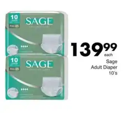 Save Sage Adult Diaper offer