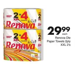 Save Renova Ole Paper Towels 2ply XXL 2's offer