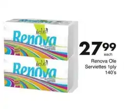 Save Renova Ole Serviettes offer