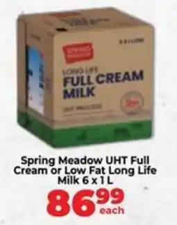 Food Lover's Market Spring Meadow UHT Full Cream or Low Fat Long Life Milk offer