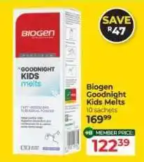 Dis-Chem Biogen Goodnight Kids Melts offer