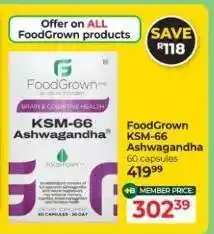 Dis-Chem FoodGrown KSM-66 Ashwagandha offer