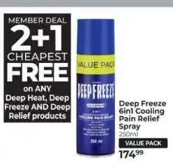 Dis-Chem Deep Freeze 6in1 Cooling Pain Relief Spray offer