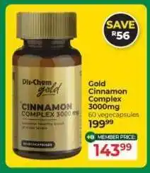 Dis-Chem Gold Cinnamon Complex 3000mg offer