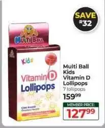 Dis-Chem Multi Ball Kids Vitamin D Lollipops offer