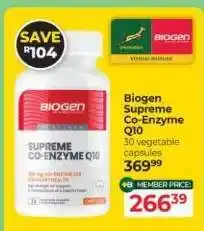 Dis-Chem Biogen Supreme Co-Enzyme Q10 offer