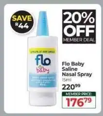 Dis-Chem Flo Baby Saline Nasal Spray offer
