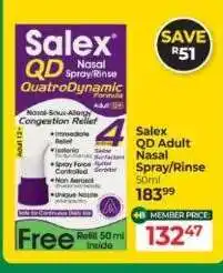 Dis-Chem Salex QD Adult Nasal Spray/Rinse offer