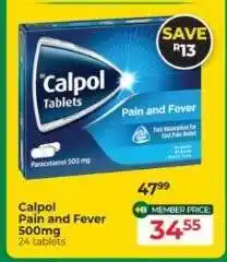 Dis-Chem Calpol Pain and Fever 500mg offer