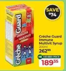 Dis-Chem Crèche Guard Immune Multivit Syrup offer
