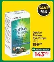 Dis-Chem Optive Fusion Eye Drops offer