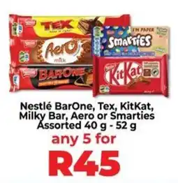 Food Lover's Market Nestlé BarOne, Tex, KitKat, Milky Bar, Aero or Smarties Assorted offer