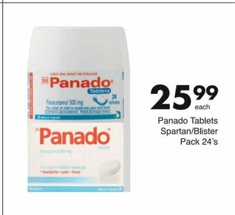 Save Panado Tablets Spartan/Blister Pack 24's offer