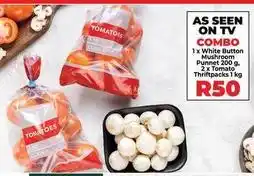 Food Lover's Market White button mushroom punnet & tomatoes thriftpacks offer