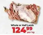 Food Lover's Market Whole or half lamb offer