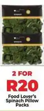 Food Lover's Market Spinach pillow packs offer