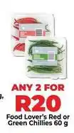 Food lover's red or green chillies