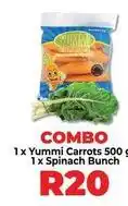 Food Lover's Market Yummi carrots 500 g & spinach bunch offer