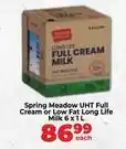 Food Lover's Market Uht full cream or low fat long life milk offer