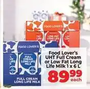 Food Lover's Market Uht full cream or low fat long life milk offer