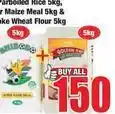 Boxer Golden ray - parboiled rice 5kg, maize meal 5kg & cake wheat flour 5kg offer