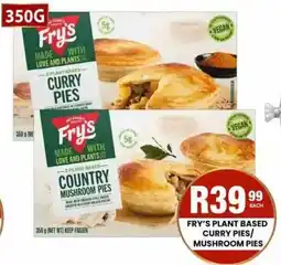 Take 'n Pay Fry's Plant Based Curry Pies/Mushroom Pies offer