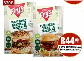 Take 'n Pay Fry's Plant-Based Traditional/Spiced Burgers offer
