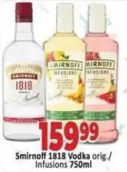 Supa Store Smirnoff 1818 Vodka orig./Infusions offer
