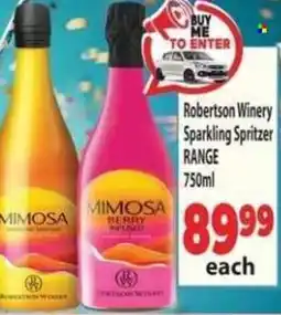 Supa Store Robertson Winery Sparkling Spritzer RANGE offer