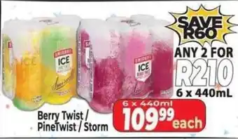 Smirnoff Ice Berry Twist / PineTwist / Storm