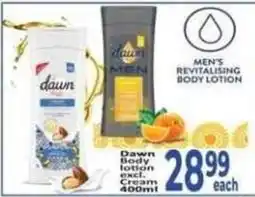Supa Store Dawn Body lotion excl. Cream offer