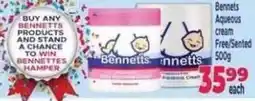 Supa Store Bennetts Aqueous cream offer