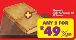 Shoprite Piomann's Jumbo Pie/Sausage Roll offer