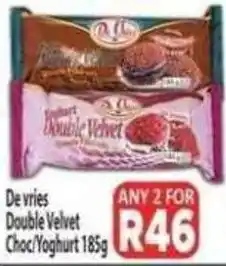 Supa Store De vries Double Velvet Choc/Yoghurt offer