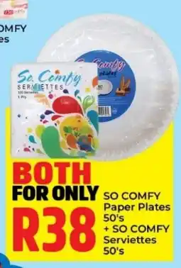 Elite Cash & Carry SO COMFY Paper Plates 50's + SO COMFY Serviettes 50's offer