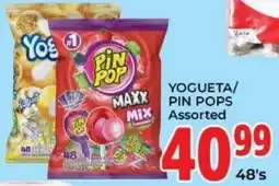 Elite Cash & Carry YOGUETA/PIN POPS Assorted offer