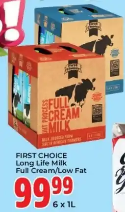 Elite Cash & Carry First Choice Long Life Milk Full Cream/Low Fat offer