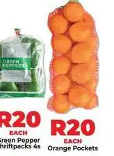 Food Lover's Market Green pepper thriftpacks 4s / orange pockets offer