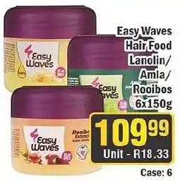 J&E Cash and Carry Easy Waves HairFood Lanolin/Amla/Rooibos offer