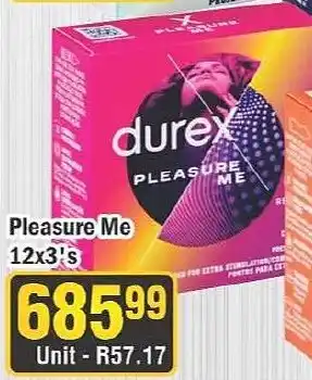 J&E Cash and Carry Durex Pleasure Me offer
